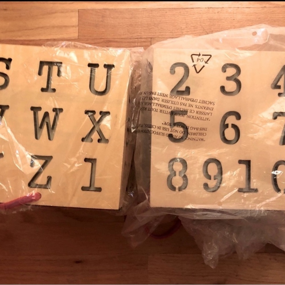 Wooden Alphabet and Number Blocks